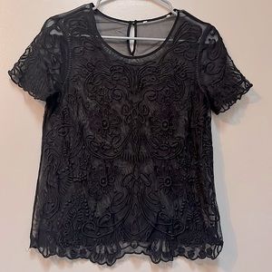 Black lacey blouse